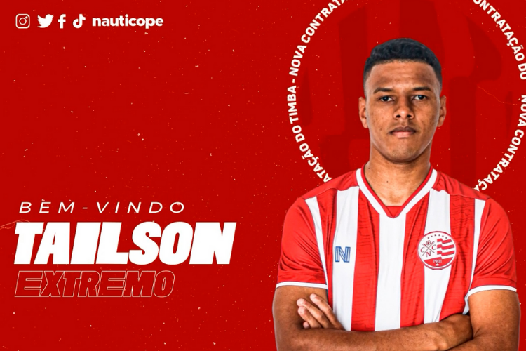 Nutico oficializa chegada por emprstimo do atacante Tailson