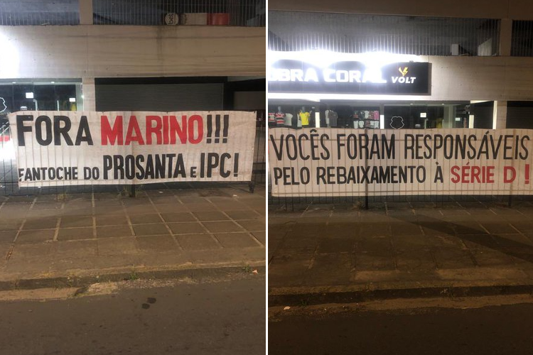 Torcida do Santa Cruz protesta contra o Conselho Deliberativo: 'saiam ou o bicho vai pegar'