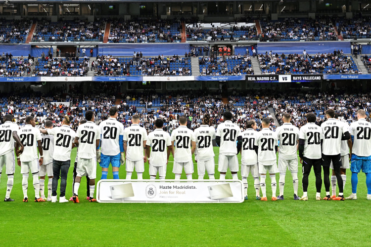 Real Madrid vence Rayo Vallecano em jogo com homenagem a Vincius Jnior