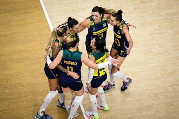 Liga das Naes: Brasil para no bloqueio canadense e cai no tie-break