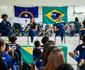 Jogadoras da Seleo Brasileira de Vlei participam de roda de conversa com estudantes no Santos Dumont