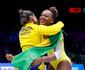 Rebeca Andrade e Flvia Saraiva fazem dobradinha do Brasil no pdio do solo
