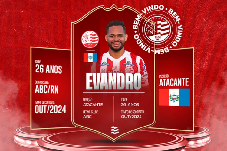 Nutico anuncia Evandro, ex-ABC, como primeiro reforo para o ataque