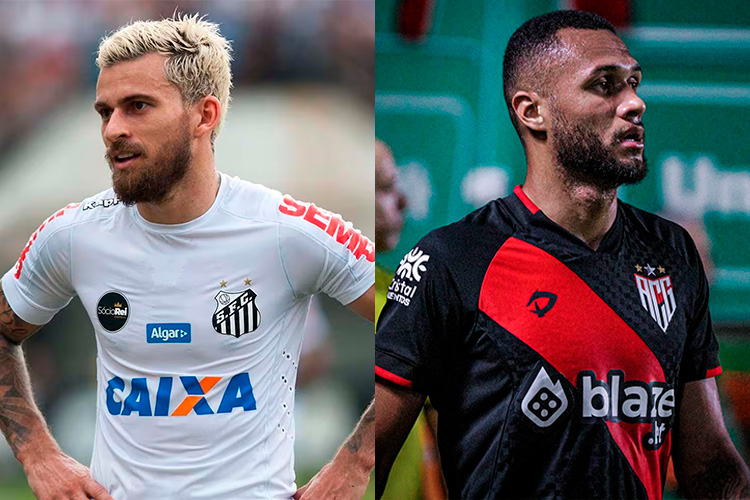 <i>(Foto: DIVULGAÇÃO/SANTOS E ATLÉTICO-GO)</i> <i>(Foto: DIVULGAÇÃO/SANTOS E ATLÉTICO-GO)</i>