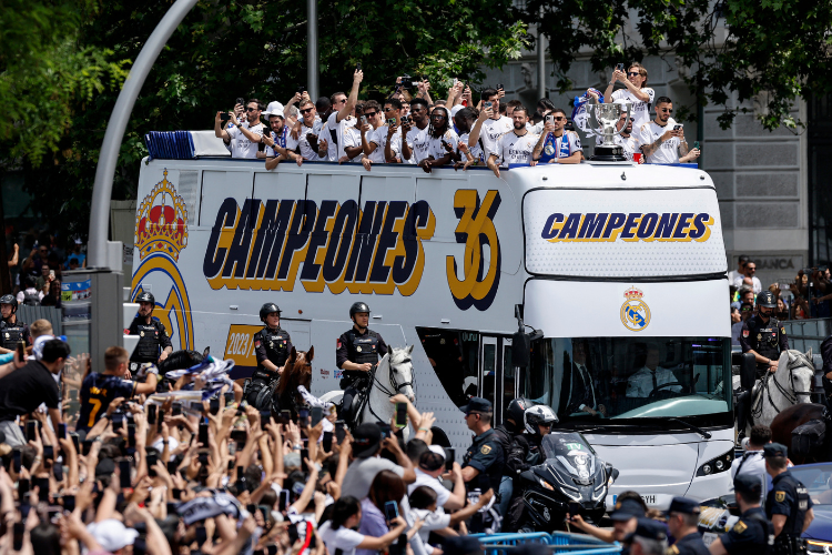 Real Madrid comemora ttulo espanhol de olho na Champions e na expectativa por Mbapp