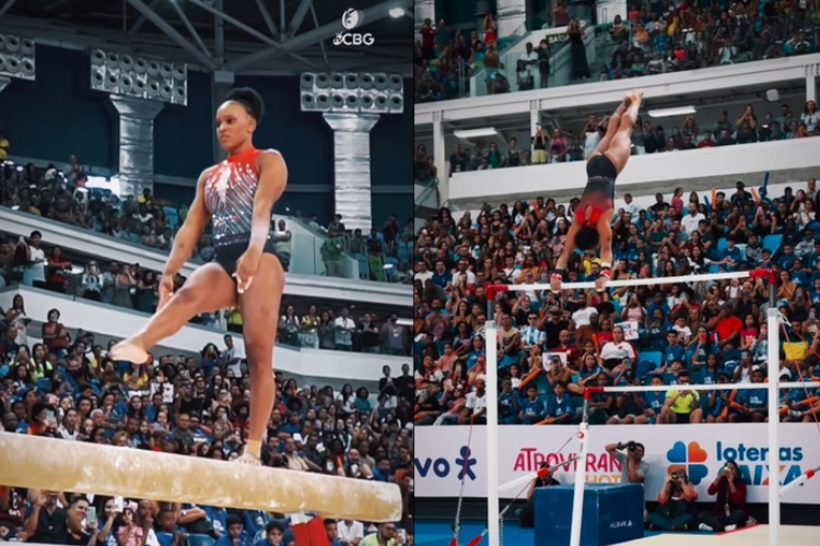 Rebeca Andrade fatura dois ouros no ltimo torneio antes das Olimpadas