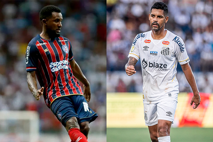 <i>(Foto: FELIPE OLIVEIRA/BAHIA e RAUL BARETTA/SANTOS)</i> <i>(Foto: FELIPE OLIVEIRA/BAHIA e RAUL BARETTA/SANTOS)</i>