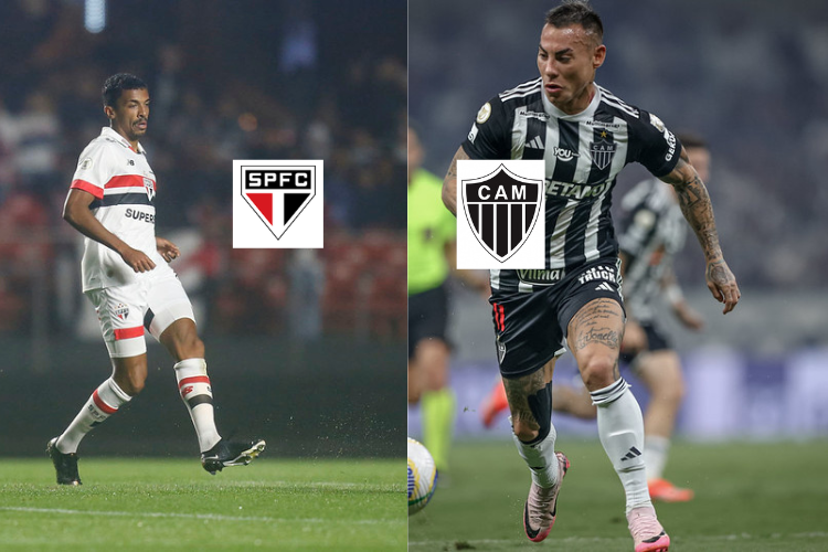 <i>(Foto: Crédito: Pedro Souza / Atlético / Paulo Pinto / saopaulofc)</i> <i>(Foto: Crédito: Pedro Souza / Atlético / Paulo Pinto / saopaulofc)</i>