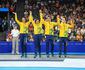 Brasil conquista medalha de prata no revezamento 4x100m livre da natao, com participao da pernambucana Carol Santiago 