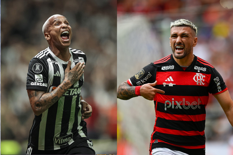 Flamengo e Atltico entram em campo antes de final da Copa do Brasil