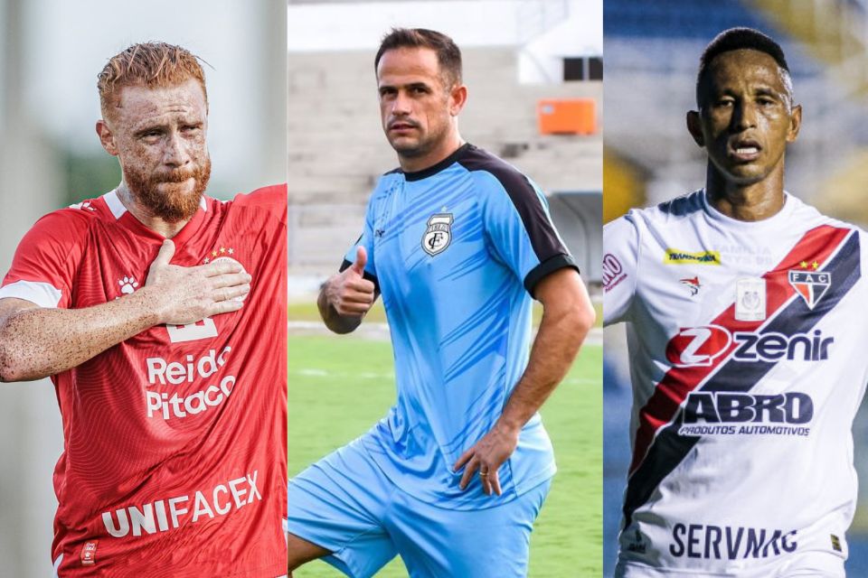 <i>(Foto: Gabriel Leite/América-RN e Daniel Vieira/ Treze e Lenilson Santos/Ferroviário AC)</i> <i>(Foto: Gabriel Leite/América-RN e Daniel Vieira/ Treze e Lenilson Santos/Ferroviário AC)</i>