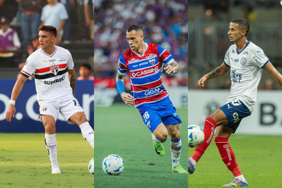 <i>(Foto: Rubens Chiri / So Paulo FC, Mateus Lotif/Fortaleza EC e Rafael Rodrigues/EC Bahia)</i>