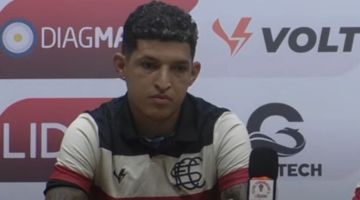 Apresentado, Matheus Matias demonstra gratido ao tcnico  - Foto: Reproduo/TV Coral